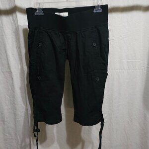 Maternity - Small - Black - Cargo Capris